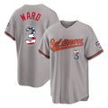 B.Orioles #3 Taylor Ward Player Gray USA 250 Fourth of July Home Game Gdoa Stitched Jerseys