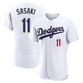LA.Dodgers #11 Roki Sasaki Player Gold White 2026 Collection Stadium Limited Elite Gdoa Stitched Jerseys