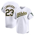 Athletics #23 Shea Langeliers Player White Limited Home Stitched Jersey