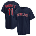 C.Guardians #11 Jose Ramirez Player Navy Game Home Gdoa Stitched Jerseys