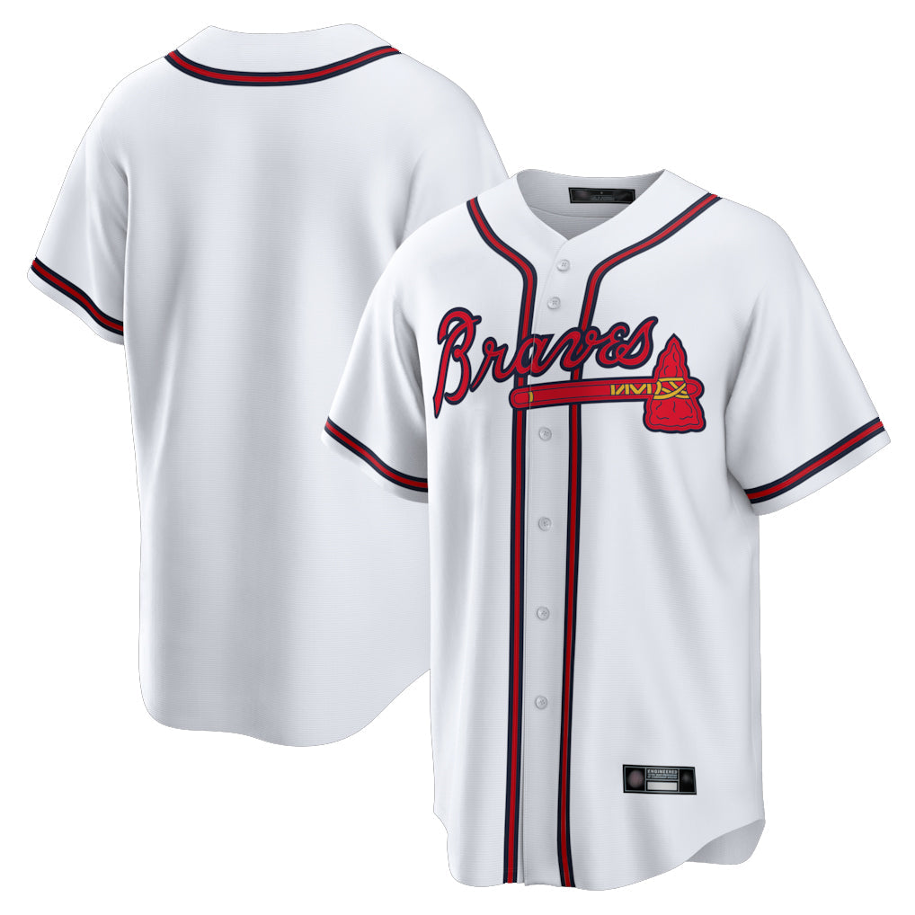 A.Braves ## Braves Blank Player White Home Game Gdoa Stitched Jerseys