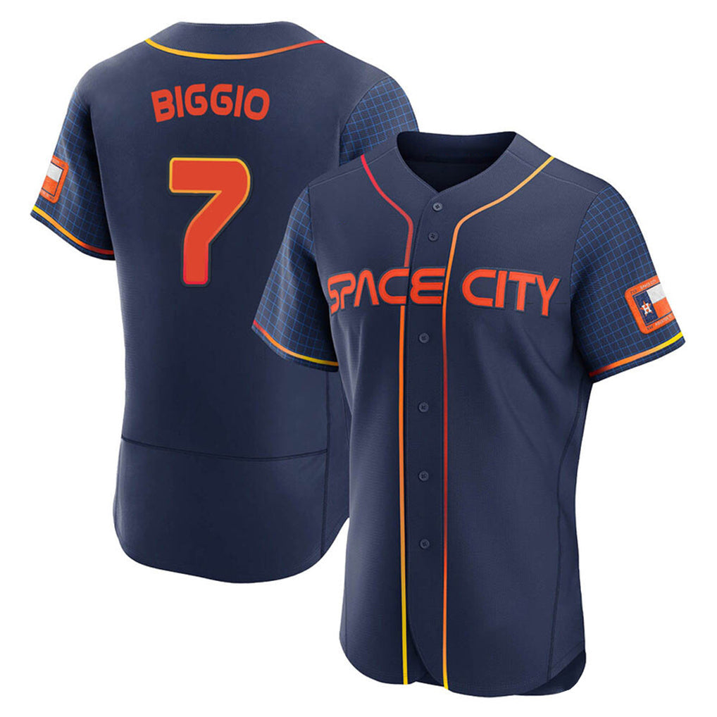 H.Astros #7 Craig Biggio Player Navy City Connect Limited Elite Home Gdoa Stitched Jerseys