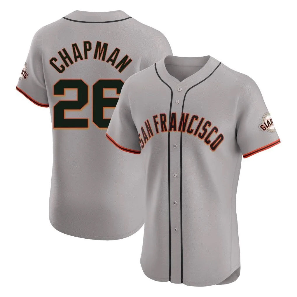 SF.Giants #26 Matt Chapman Player Gray Home Limited Elite Gdoa Stitched Jerseys
