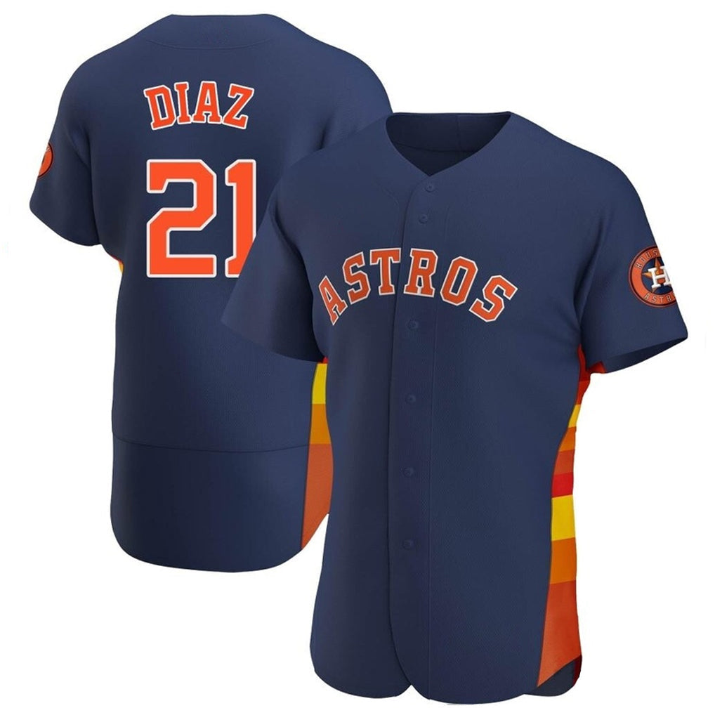 H.Astros #21 Yainer Diaz Player Navy Home Limited Elite Gdoa Stitched Jerseys