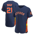 H.Astros #21 Yainer Diaz Player Navy Home Limited Elite Gdoa Stitched Jerseys