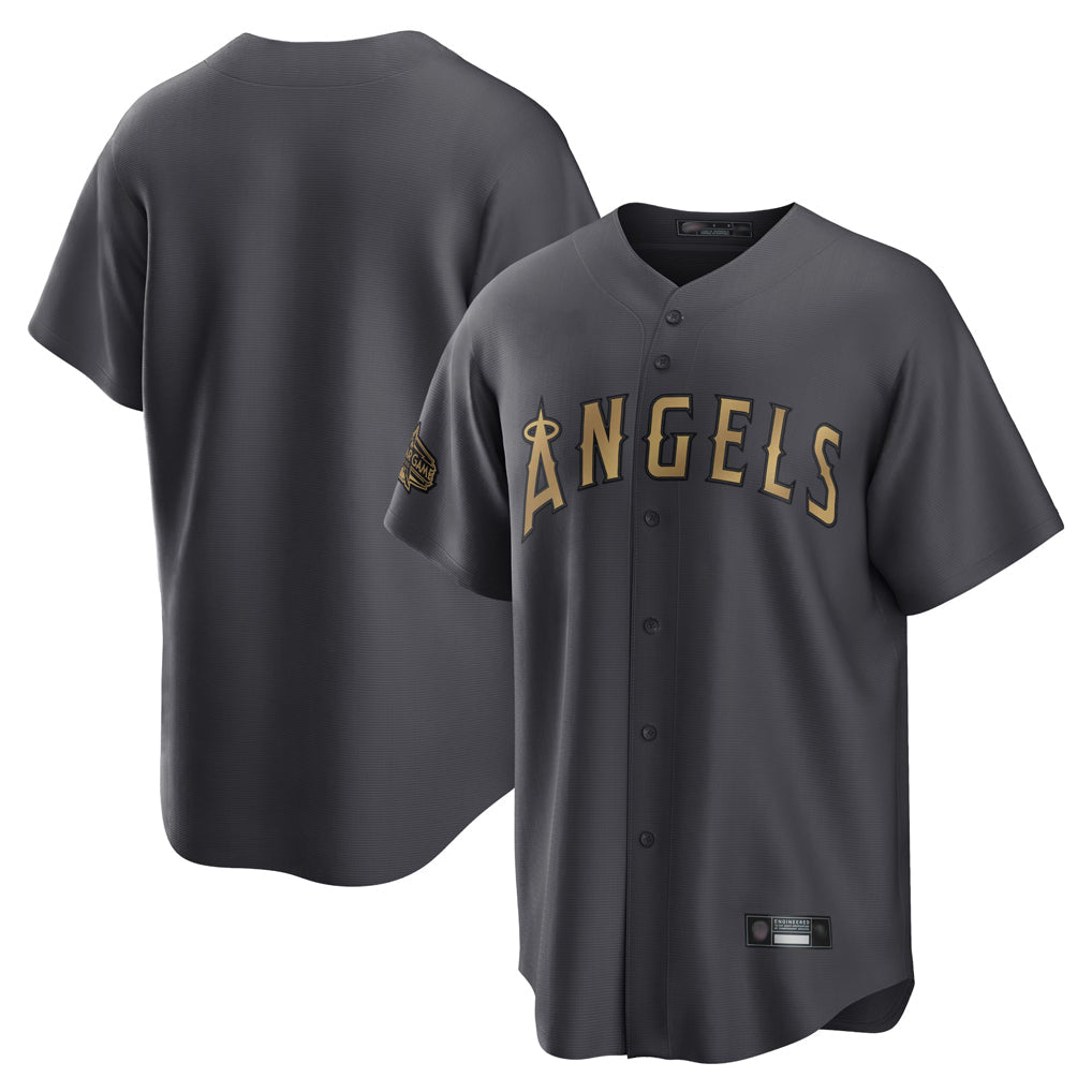 LA.Angels ## Angels Blank Player Charcoal Game All-Star Gdoa Stitched Jerseys