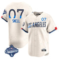 LA.Dodgers #7 Blake Snell Player Cream City Connect Limited World Series Meet Home Gdoa Stitched Jerseys