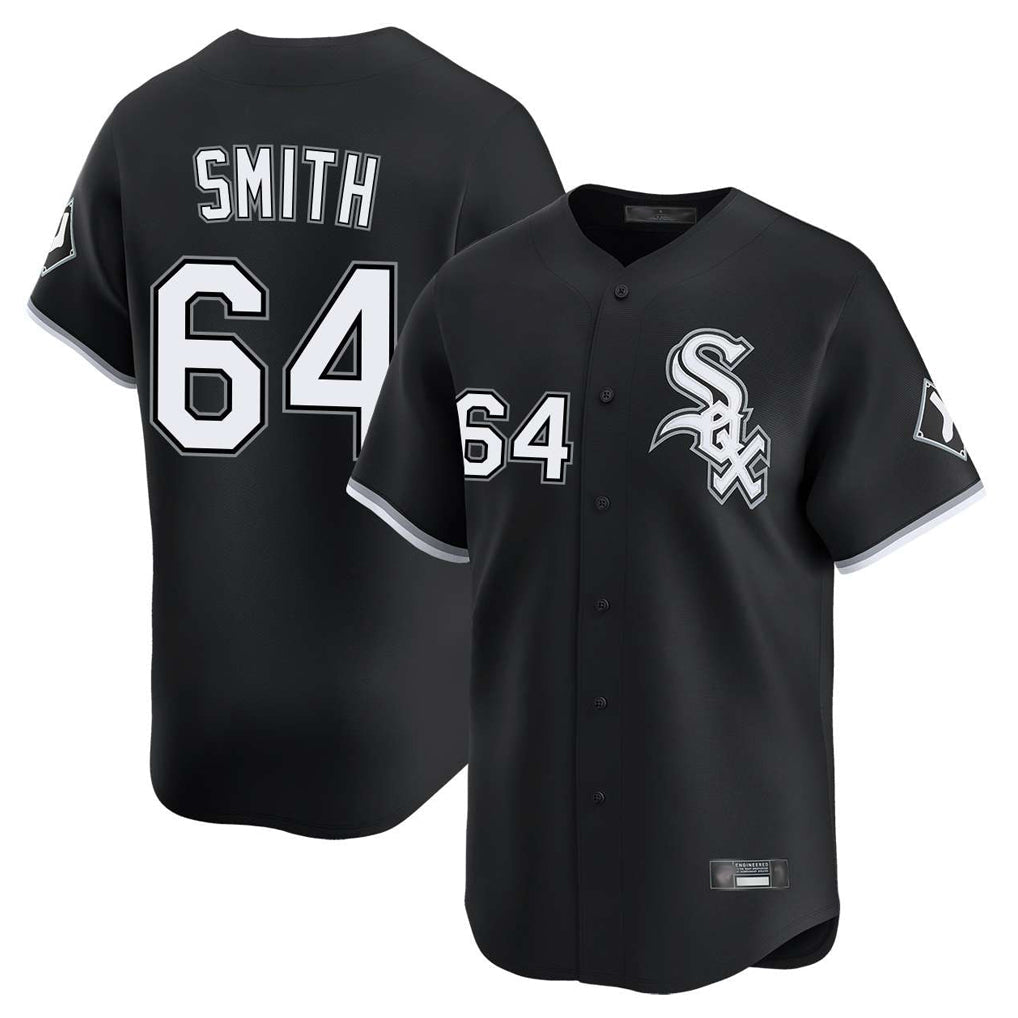 C.White Sox #64 Shane Smith Player Black Limited Home Gdoa Stitched Jerseys