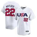 B.Red Sox #22 Garrett Whitlock Player White USA World Classic Home Game Gdoa Stitched Jerseys
