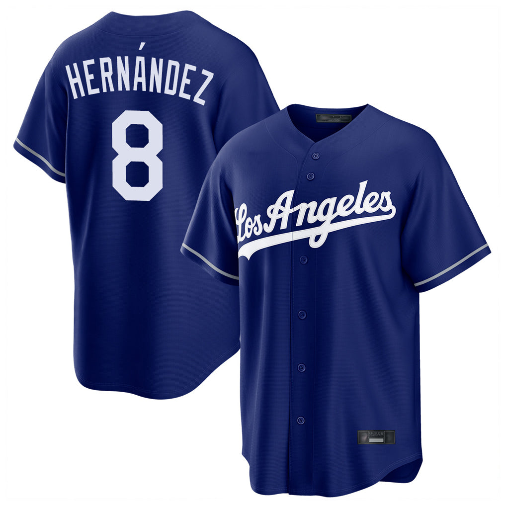 LA.Dodgers #8 Enrique Hern¨¢ndez Player Royal Game Gdoa Stitched Jerseys