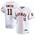 H.Astros #11 Cam Smith Player White Home Limited Gdoa Stitched Jerseys