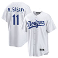 LA.Dodgers #11 Roki Sasaki Player White Game Home Gdoa Stitched Jerseys