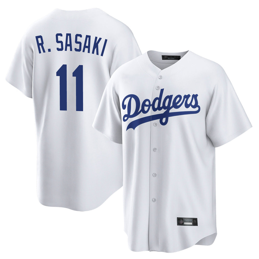 LA.Dodgers #11 Roki Sasaki Player White Game Home Gdoa Stitched Jerseys