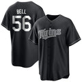 M.Twins #56 Josh Bell Player Black Home Game Gdoa Stitched Jerseys