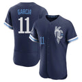 KC.Royals #11 Maikel Garcia Player Navy City Connect Limited Elite Home Gdoa Stitched Jerseys