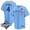 T.Blue Jays #4 George Springer Player Blue 2025 World Series Limited Stitched Jerseys