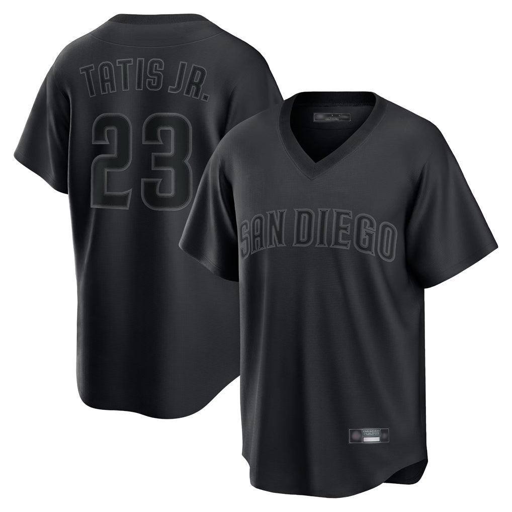 S.Diego Padres #23 Fernando Tatis Jr Player Black Home Game T-shirt Gdoa Stitched Jerseys