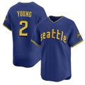 S.Mariners #2 Cole Young Player Royal City Connect Home Limited Gdoa Stitched Jerseys