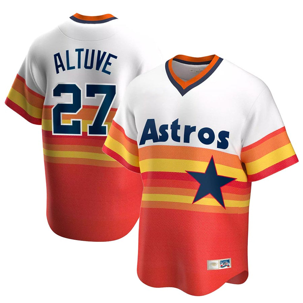 H.Astros #27 Jose Altuve Player Rainbow Cooperstown Collection T-shirt Gdoa Stitched Jerseys