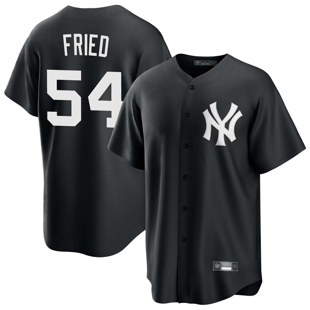 NY.Yankees #54 Max Fried Player Black Game Stitched Jerseys