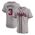 A.Braves #3 Dale Murphy Player Gray Limited Elite Home Game Gdoa Stitched Jerseys