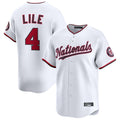 W.Nationals #4 Daylen Lile Player White Alternate Limited Replica Stitched Jerseys