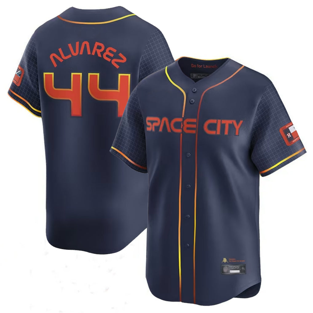 H.Astros #44 Yordan Alvarez Player Navy City Connect Limited Home Game Gdoa Stitched Jerseys