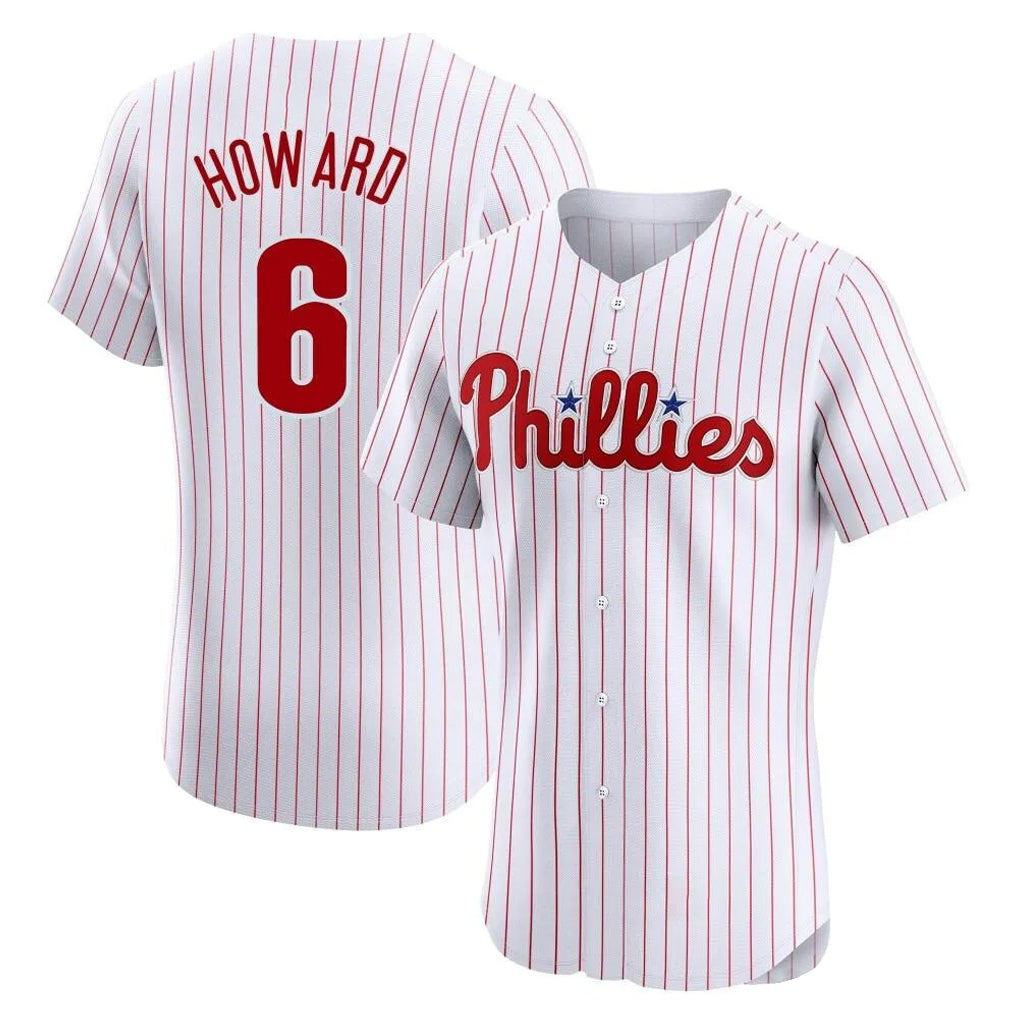 P.Phillies #6 Ryan Howard Player White Home Limited Elite Gdoa Stitched Jerseys