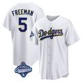 LA.Dodgers #5 Freddie Freeman Player Gold World Series Meet White 2026 Collection Stadium Game Gdoa Stitched Jerseys