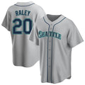 S.Mariners #20 Luke Raley Player Gray Home Game Stitched Jerseys