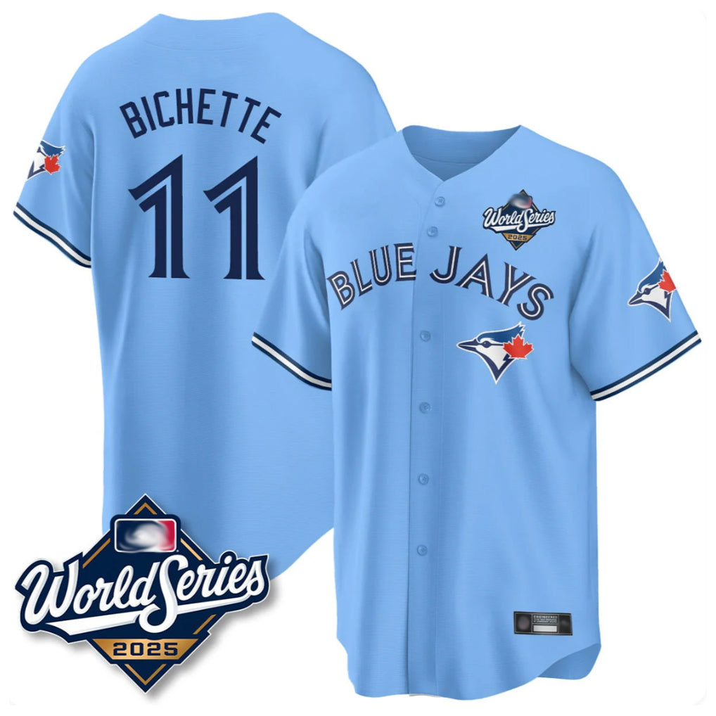 T.Blue Jays #11 Bo Bichette Player Blue 2025 World Series Game Stitched Jerseys