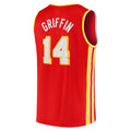 A.Hawks #14 AJ Griffin Supporters Branded 2022 Draft First Round Pick Fast Break Replica Player Jersey Icon Edition Red Stitched American Basketball Jersey