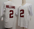 A.Crimson Tide #2 Ryan Williams White FUSE College Stitched Football American College Jerseys