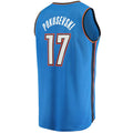 OC.Thunder #17 Aleksej Pokusevski Supporters Branded 2021-22 Fast Break Replica Jersey Icon Edition Blue Stitched American Basketball Jersey