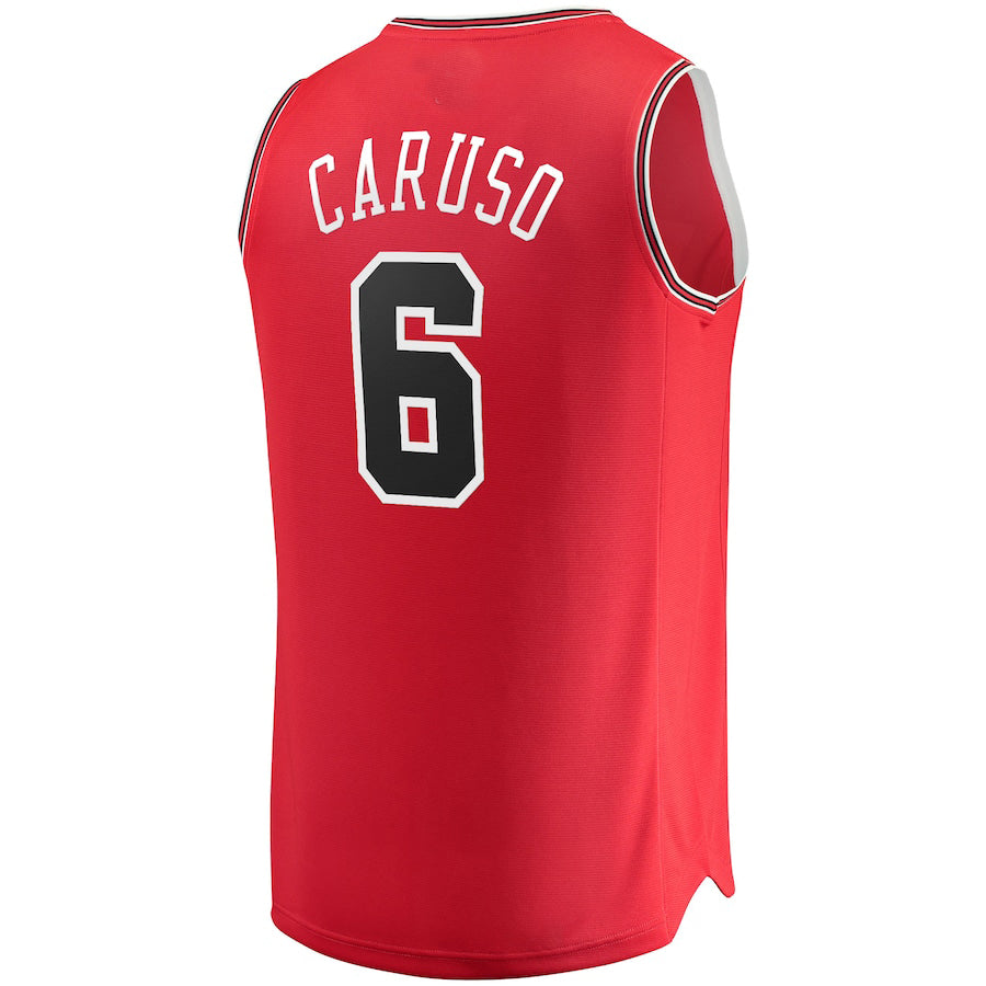 C.Bulls #6 Alex Caruso Supporters Branded 2021-22 Fast Break Replica Jersey Icon Edition  Red Stitched American Basketball Jersey
