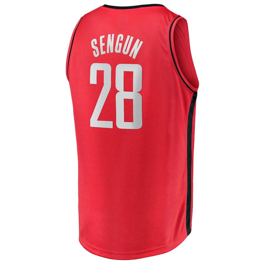 H.Rockets #28 Alperen Sengun Supporters Branded Youth 2021-22 Fast Break Replica Jersey Icon Edition Red Stitched American Basketball Jersey