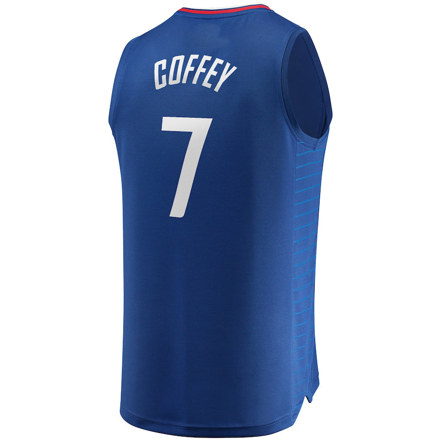 LA.Clippers #7 Amir Coffey Supporters Branded Fast Break Replica Jersey Icon Edition Royal Stitched American Basketball Jersey