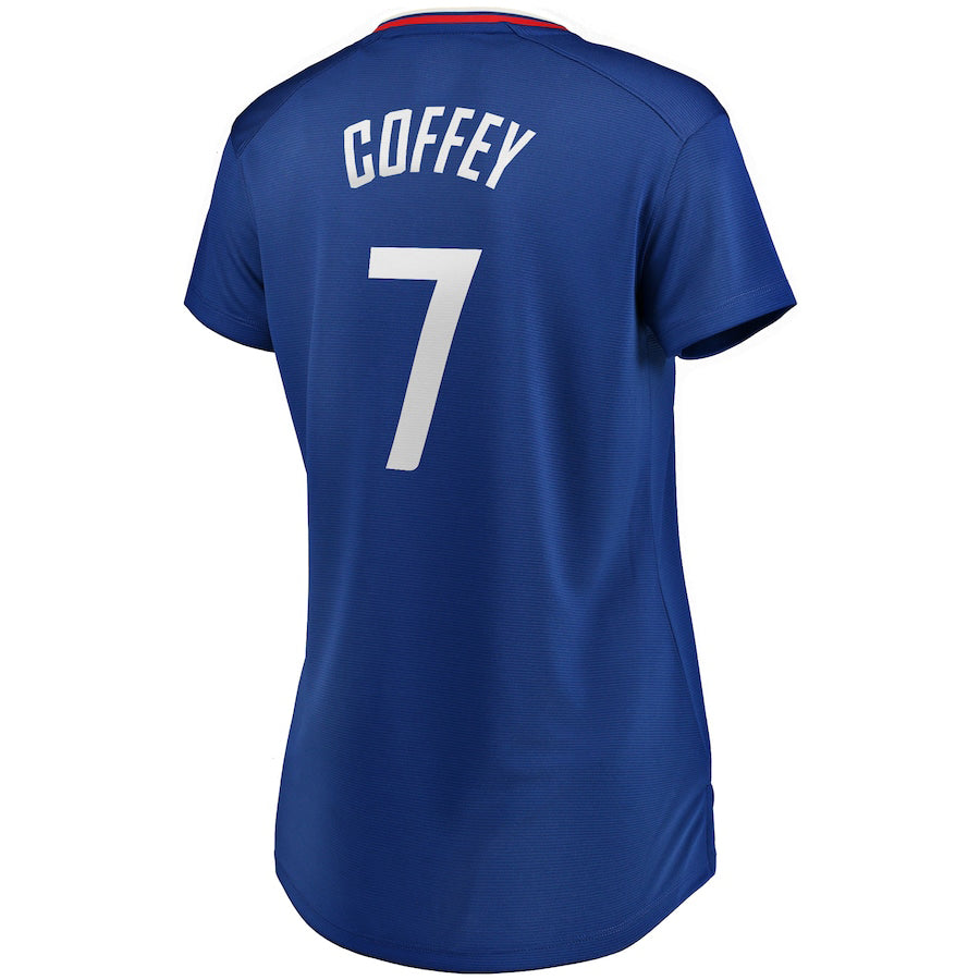 LA.Clippers #7 Amir Coffey  Supporters Branded Fast Break Replica Player Jersey Icon Edition Royal Stitched American Basketball Jersey