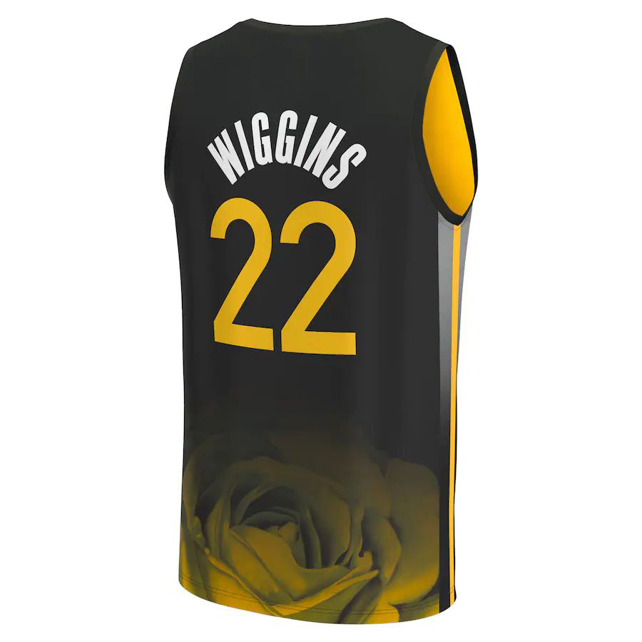 G.State Warriors #22 Andrew Wiggins Supporters Branded 2022-23 Fastbreak Jersey City Edition Black Stitched American Basketball Jersey