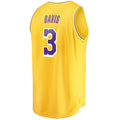 LA.Lakers #3 Anthony Davis Supporters Branded 2019-20 Fast Break Replica Jersey Gold  Icon Edition Stitched American Basketball Jersey