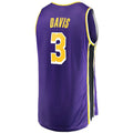 LA.Lakers #3 Anthony Davis Supporters Branded 2020-21 Fast Break Replica Jersey Association Edition Purple Stitched American Basketball Jersey