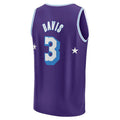 LA.Lakers #3 Anthony Davis Supporters Branded 2021-22 Fast Break Replica Jersey City Edition Purple Stitched American Basketball Jersey