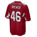 A.Cardinal #46 Aaron Brewer Cardinal Game Jersey Stitched American Football Jerseys