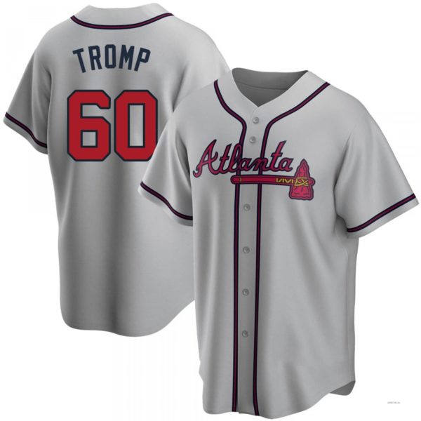 Atlanta Braves #60 Chadwick Tromp Gray Road Jersey Stitches Baseball Jerseys