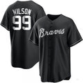 Atlanta Braves #99 Brooks Wilson White Black Jersey Stitches Baseball Jerseys