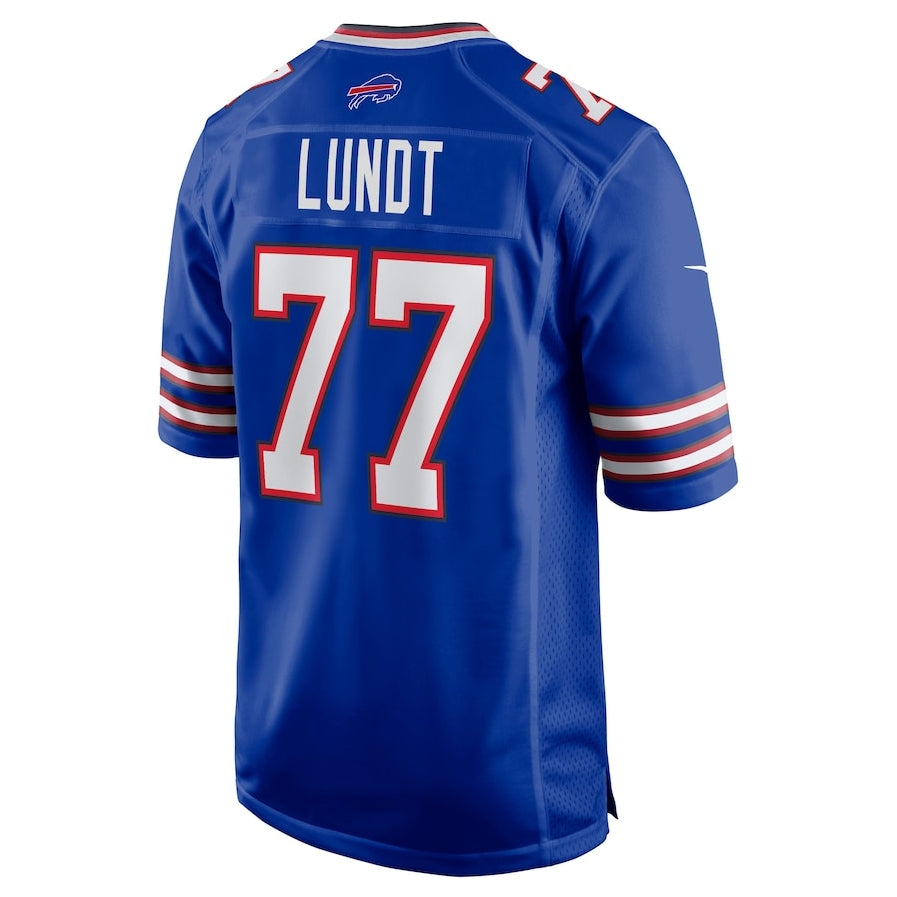 B.Bills #77 Chase Lundt Royal Team Game American Football Jerseys