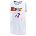M.Heat #13 Bam Adebayo Supporters Branded 2022-23 Fastbreak Jersey City Edition White Stitched American Basketball Jersey
