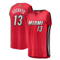 M.Heat #13 Bam Adebayo Supporters Branded 2023 Finals Fast Break Player Jersey - Statement Edition - Red Stitched American Basketball Jersey