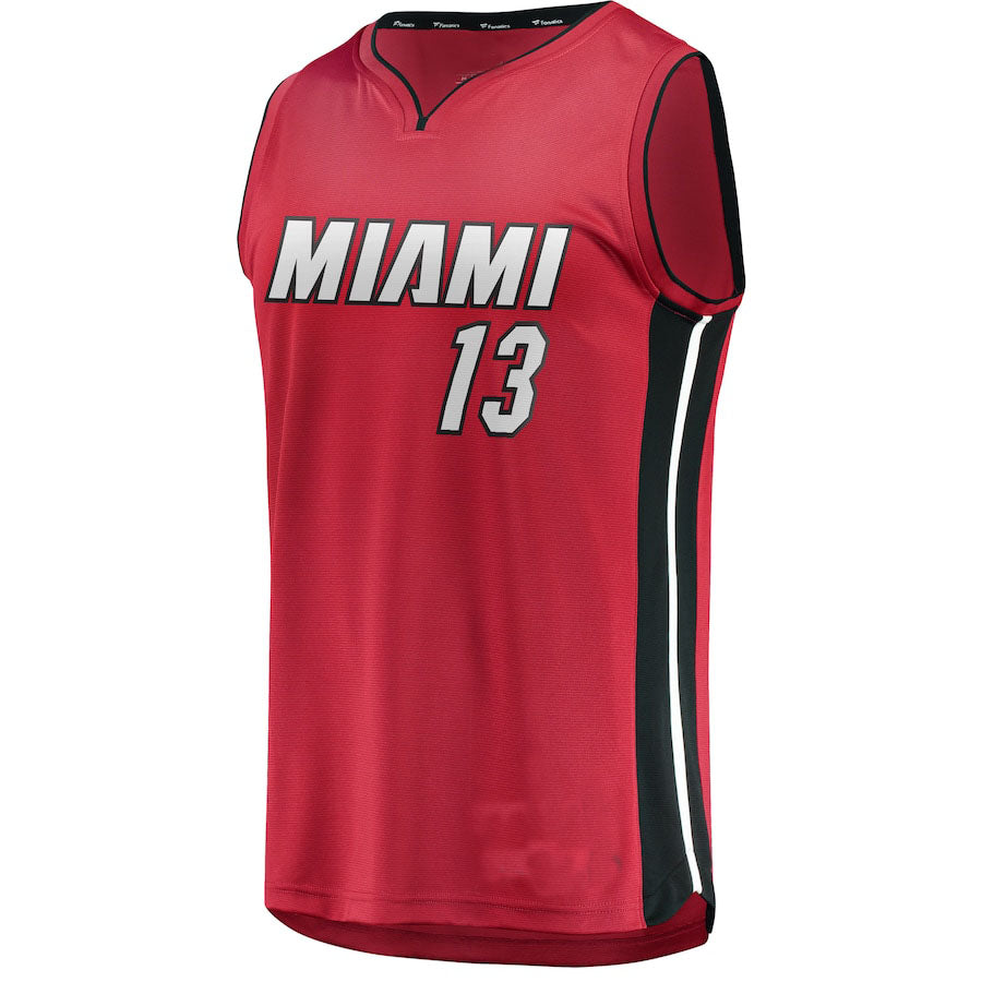 M.Heat #13 Bam Adebayo Supporters BrandedFast Break Player Jersey Statement Edition Maroon Stitched American Basketball Jersey