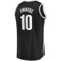B.Nets #10 Ben Simmons Supporters Branded Fast Break Replica Player Jersey Black Statement Edition Stitched American Basketball Jersey